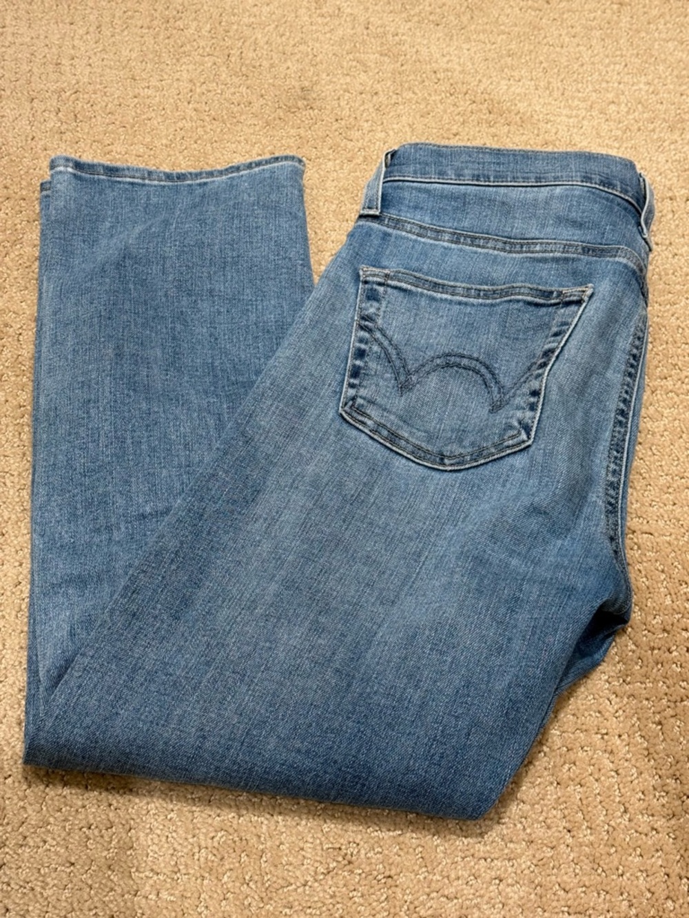 Edwin Women's Straight Leg Denim Jeans in Light Blue